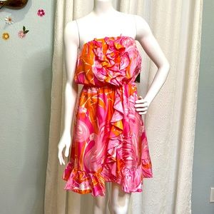 NWT Lilly Pulitzer Tiernan Dress in Hotty Pink Fan Dance size 6